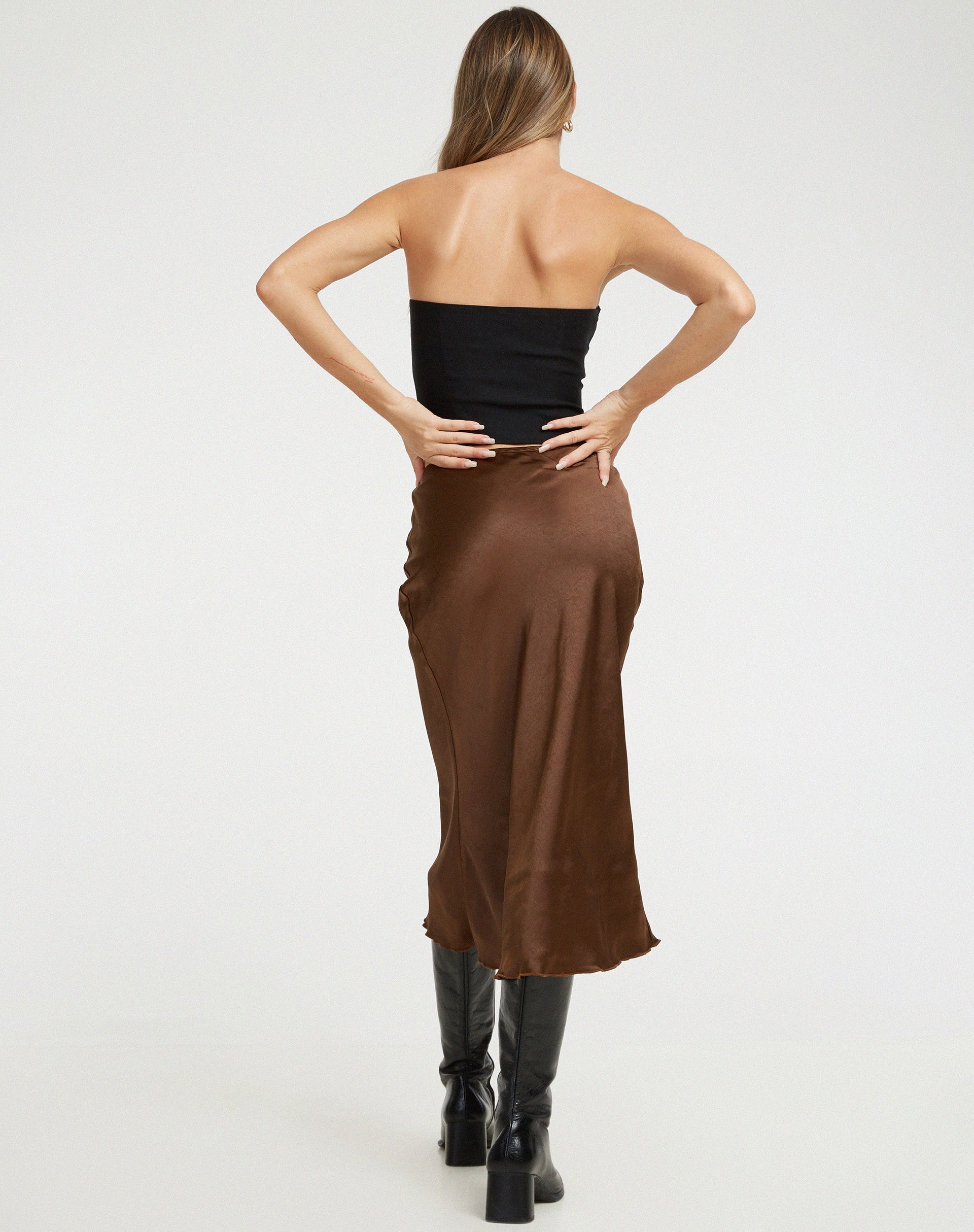 image of Goya Midi Skirt in Bitter Chocolate