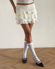 Image of Camigo Mini Skirt in Ivory Heart Lace