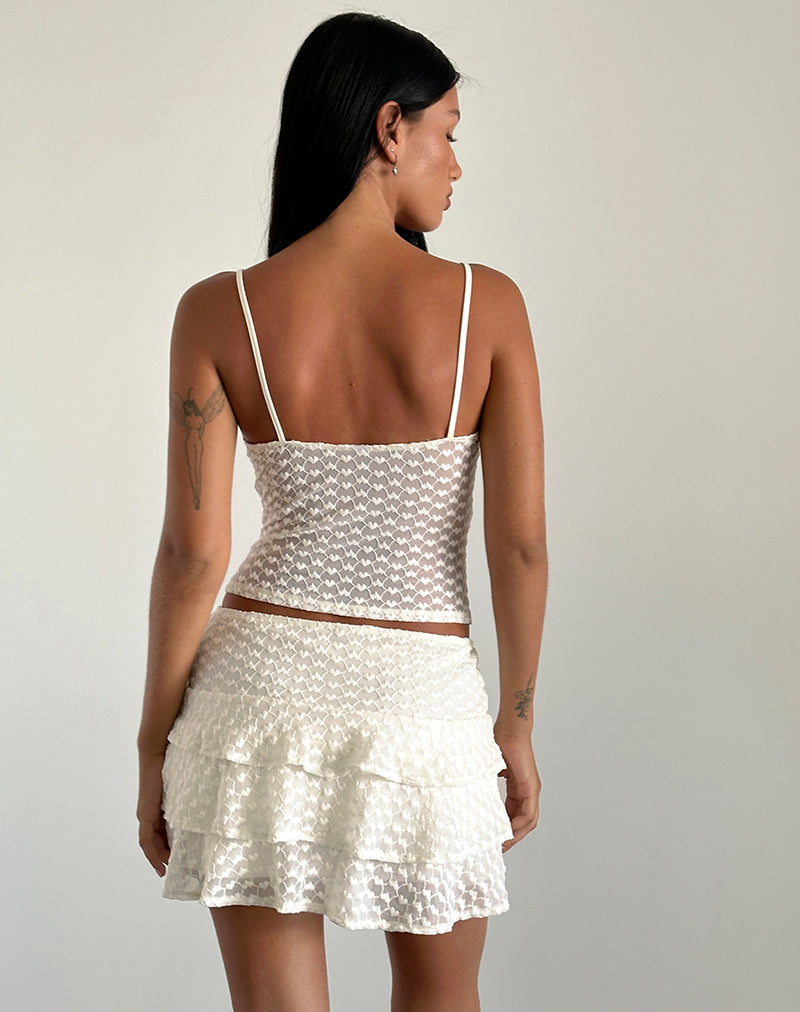 【Anyone more】Caco Lace Span Mini Skirt KRECIA-MINI-SKIRT-LACE-IVORY-