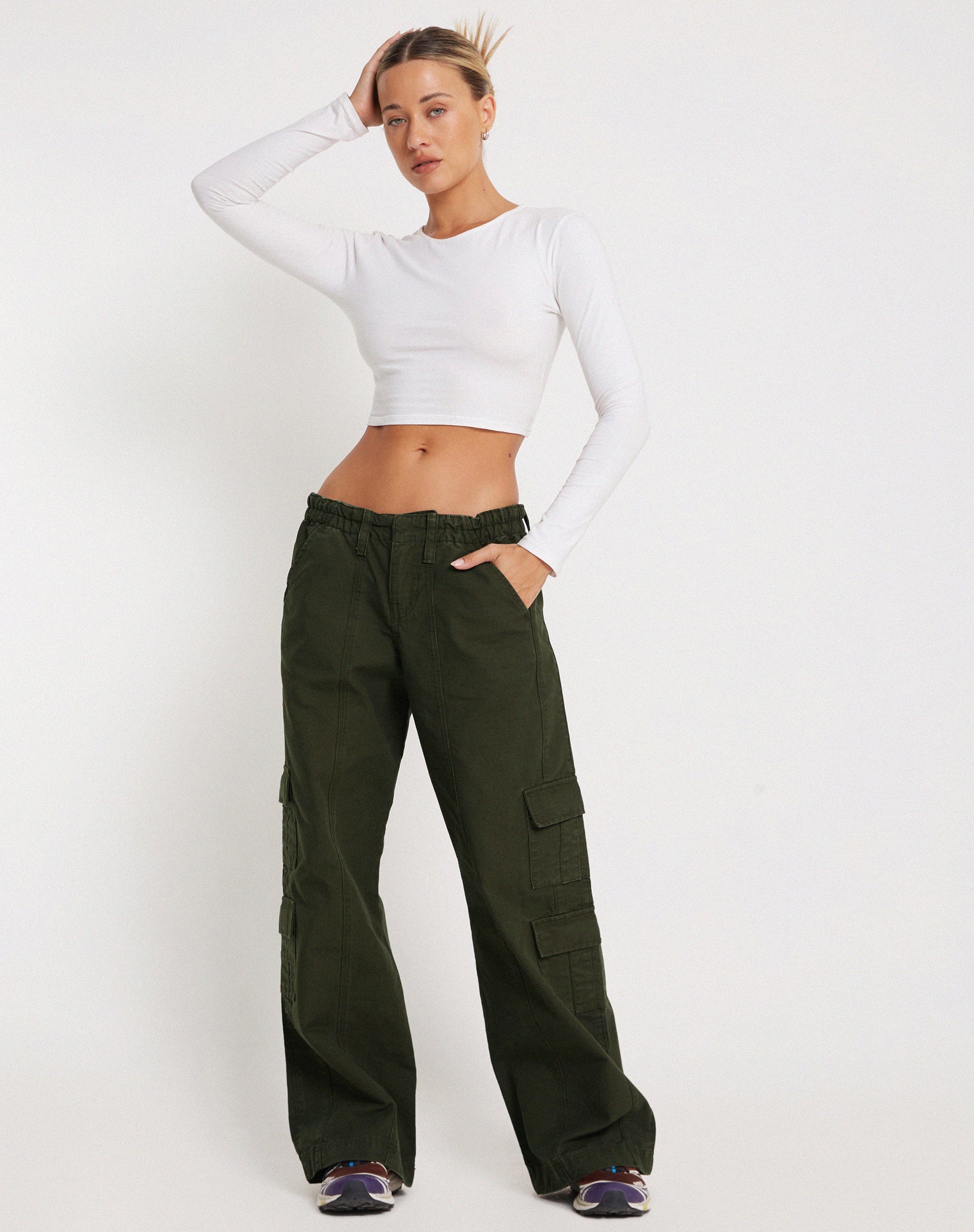 Dark Olive Cargo Trouser | Hansa – motelrocks-com-us