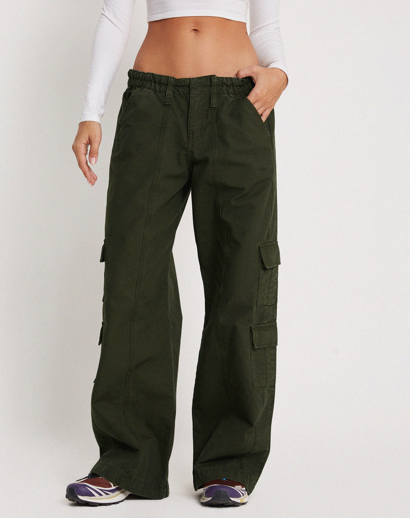 Pantalón Cargo Hansa de Panamá Oliva Oscuro