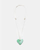 Image of Heart Necklace in Resin Green