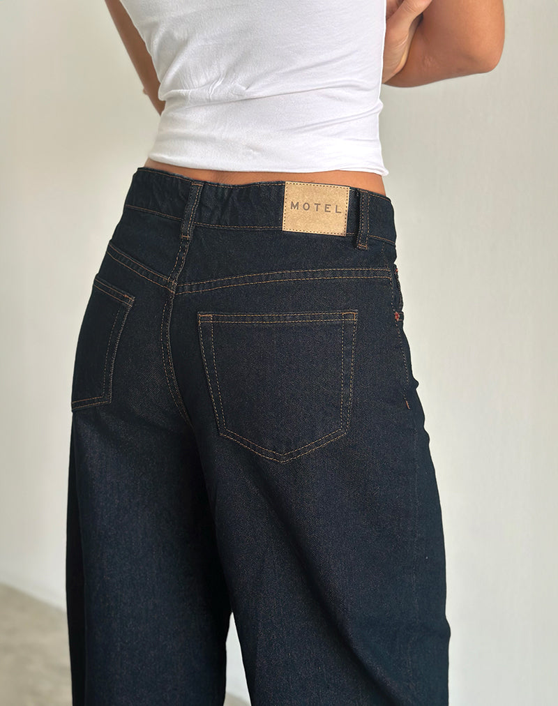 High Rise Barrel Jean in Indigo