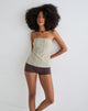Image of Hisana Bandeau Top in Stripe Yellow