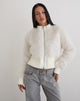 Image of Homari Shaggy Faux Fur Jacket in Cream