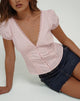 Image of Ilias Corset Top in Poplin Light Pink