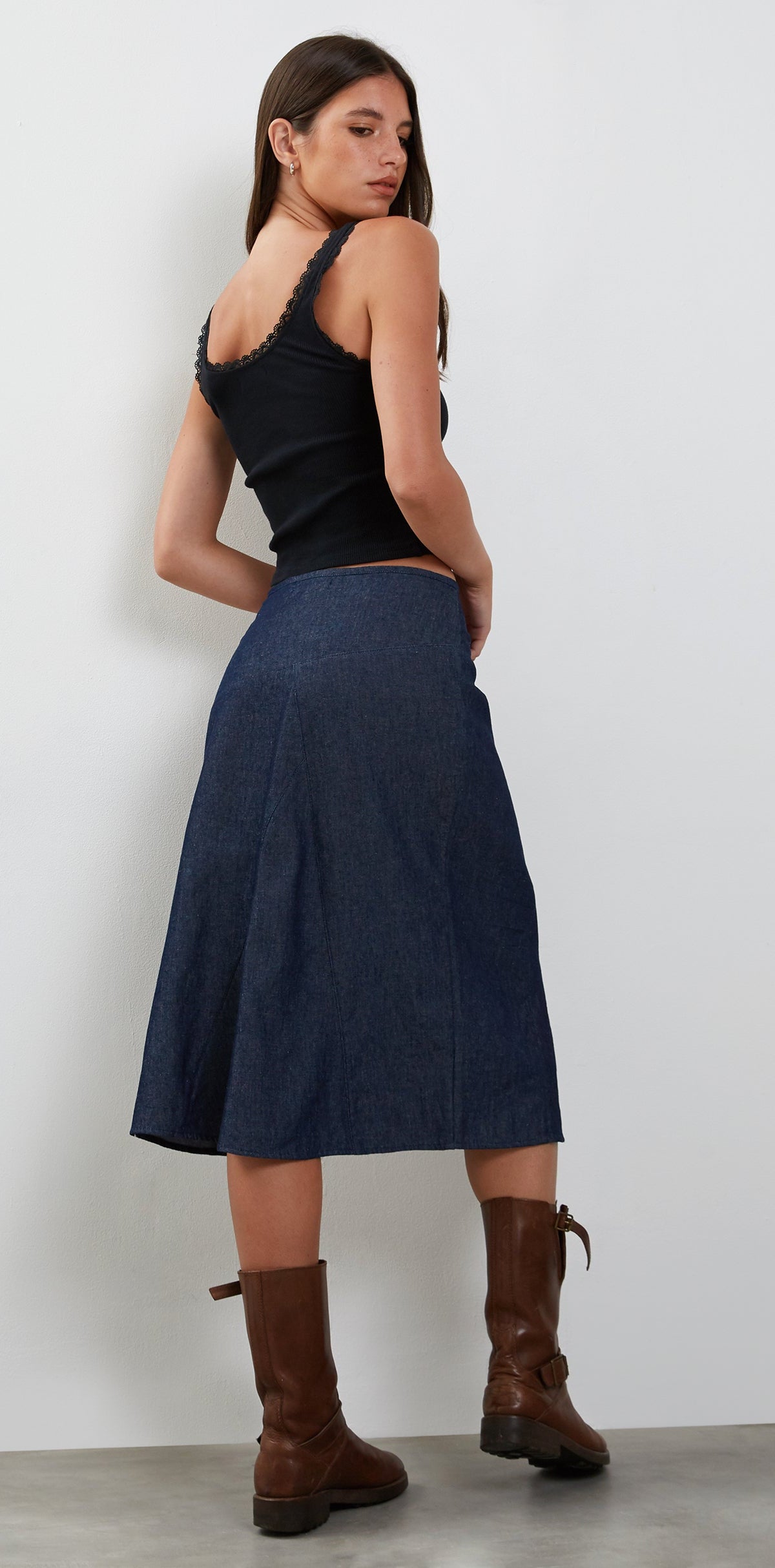 cohesive skirt / dark indigo