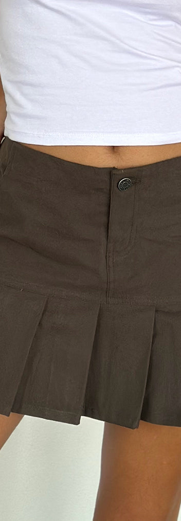Dark Grey Pleated Mini Skirt | Keripa – motelrocks-com-us