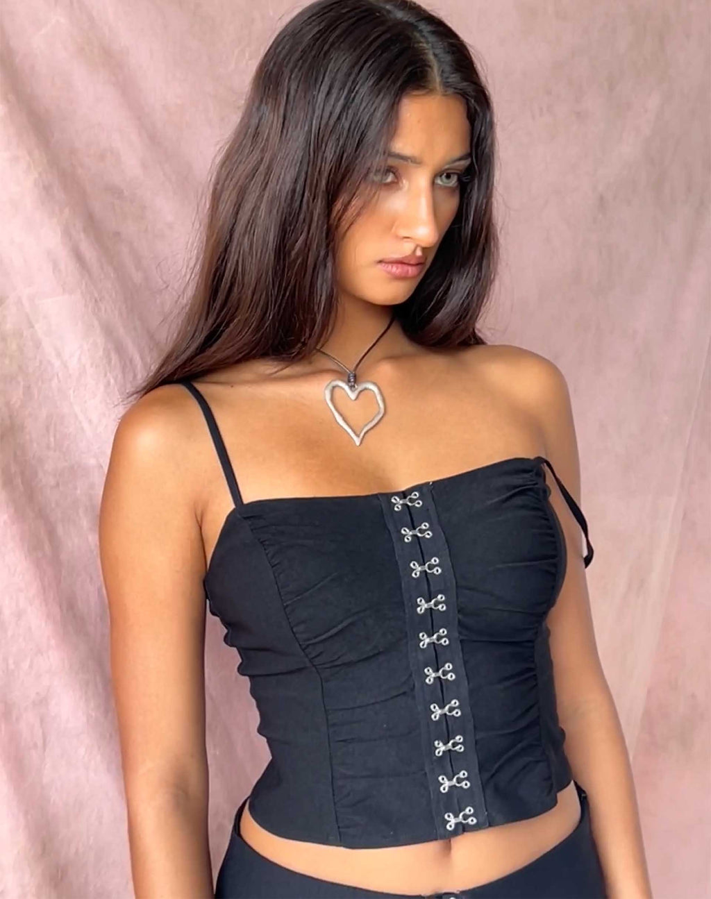 Hateya Corset Top in Black