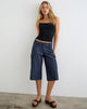 Image of Bensen Capri Trouser in Chambray Denim Blue