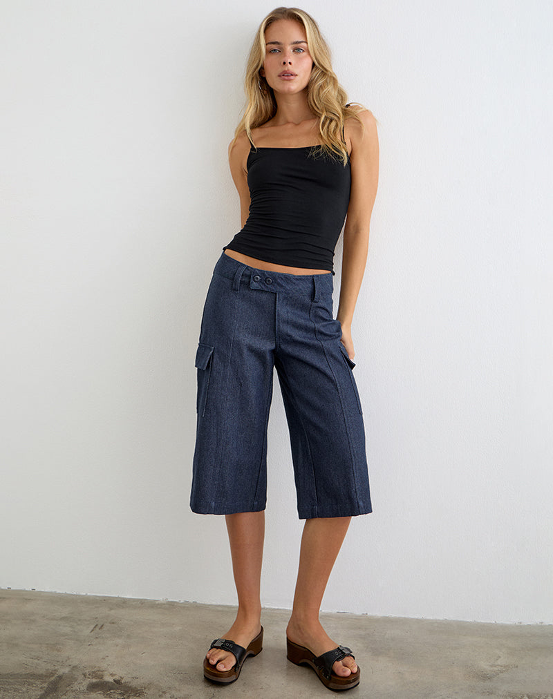 Image of Inaja Cut Out Cami Top in Jersey Black