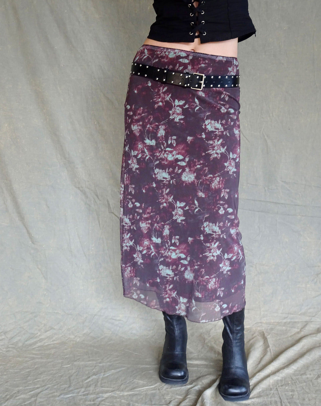 Lassie Maxi Skirt in Botanical Floral Brown