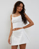 Image of Inica Pleated Mini Skirt in Off White