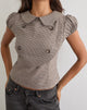 Image of Inihar Top in Tailoring Check Brown