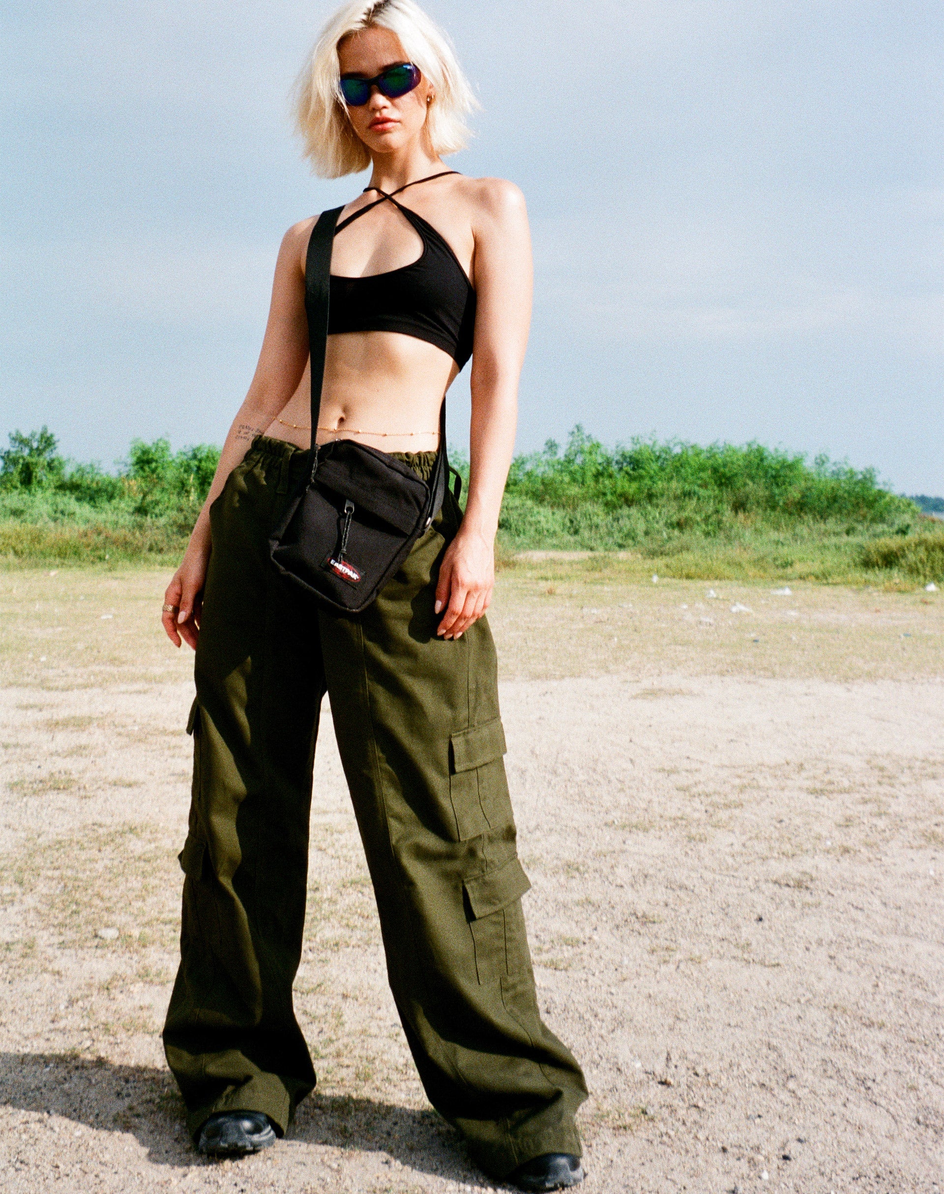 Womens Cargo Pants Black Green Tan - Womens Hipster Cargo Pants Combat  Trousers