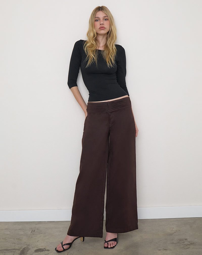 Sadasi Trouser in Twill Bitter Chocolate