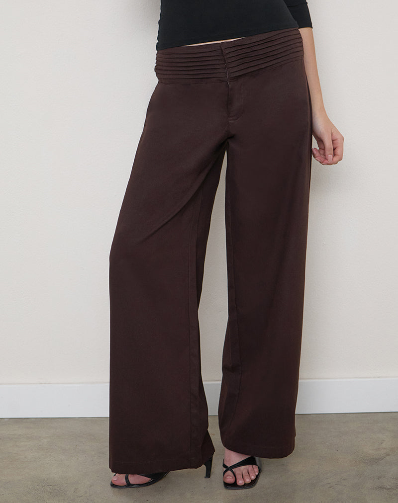 Sadasi Trouser in Twill Bitter Chocolate