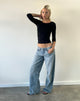 Image of Roomy Extra Wide Low Rise Jeans in Vintage Blue Wash