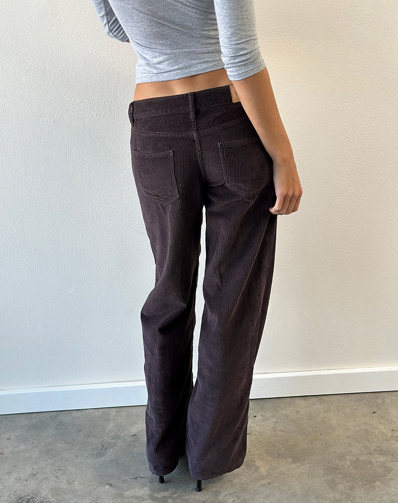 Image of Low Rise Parallel Trouser in Corduroy Shale