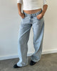 Image of Low Rise Roomy Jeans in Stripe 80s Light Blue Wash