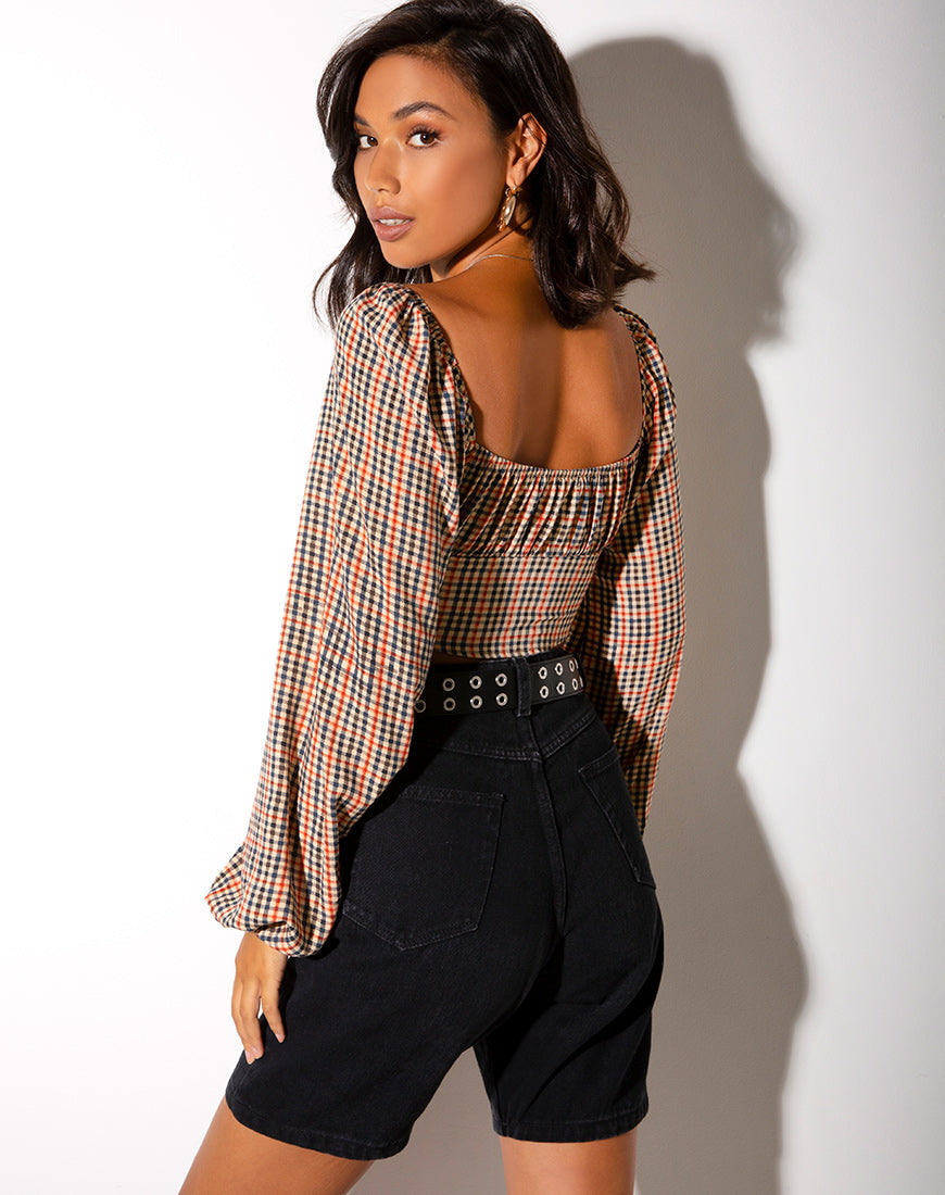 Irene Crop Top in Country Check