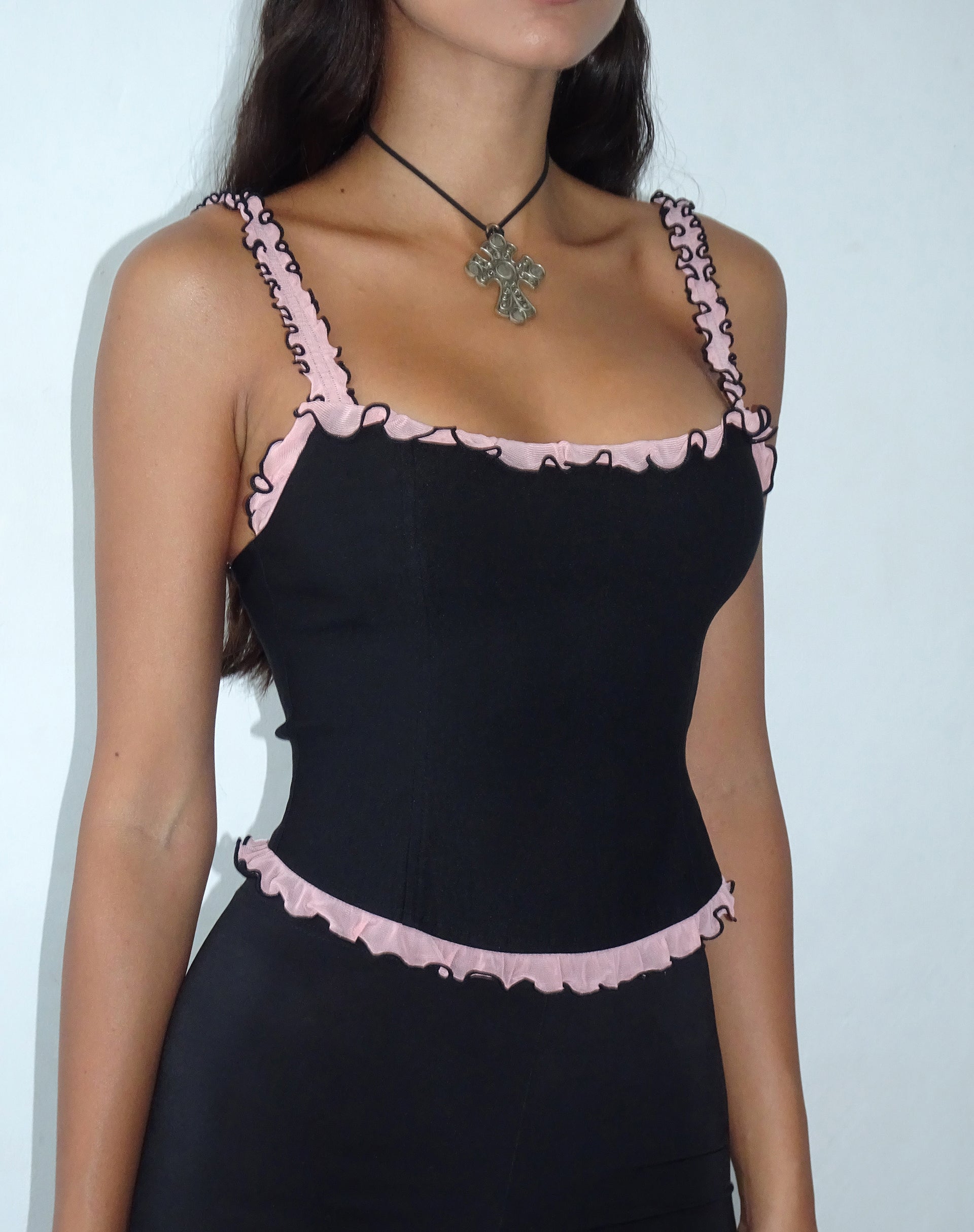 Angelique Frilly Princess Mini Dress with a Corset Top