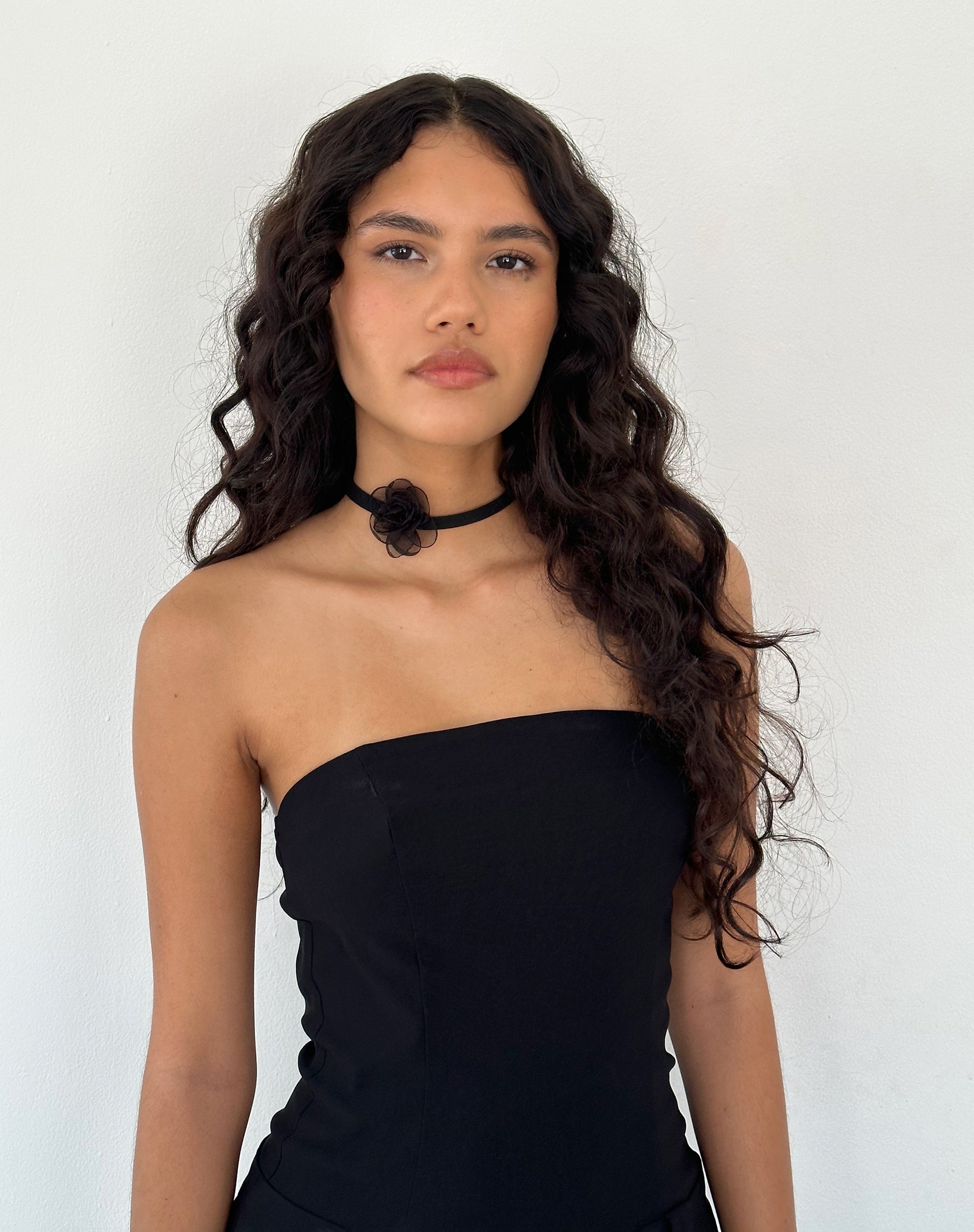 Jada Black Rose Choker Necklace by Gemini Jewels Jada Black Rose Choker Necklace by Gemini Jewels