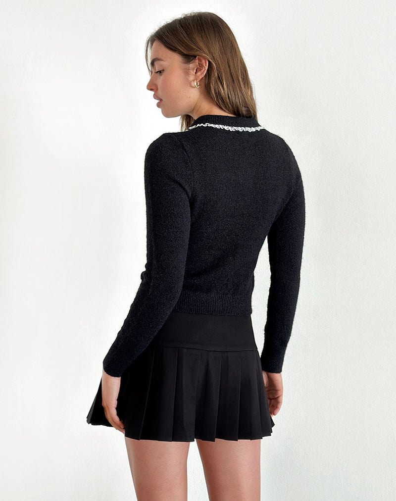 Jaiko Cardigan in Knit Black – motelrocks-com-us