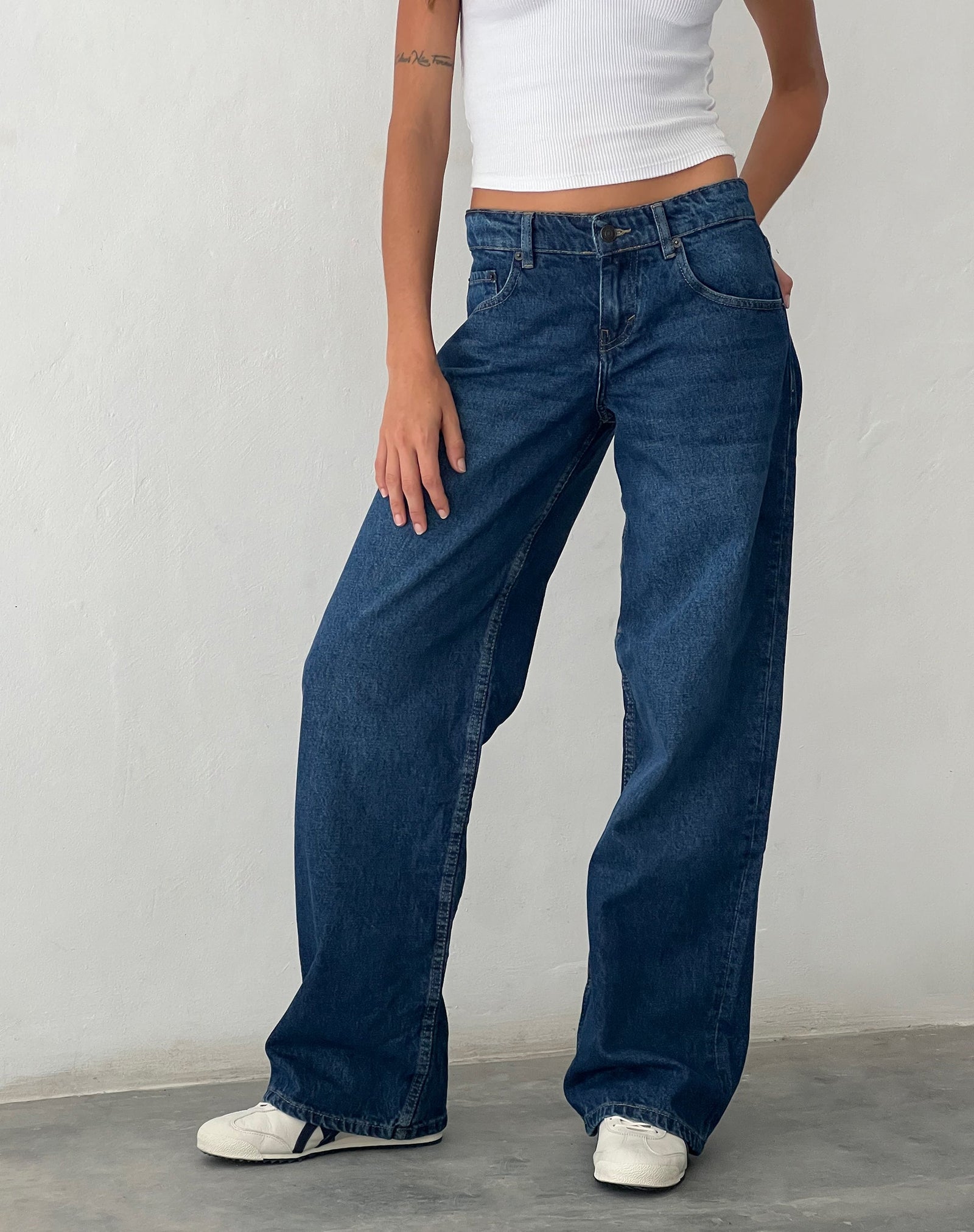90s Blue Denim Low Rise Jeans  Parallel – motelrocks-com-us