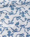 White and Blue Ribbon Print