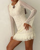 Image of Jeilani Open Back Lace Mini Dress in Cream