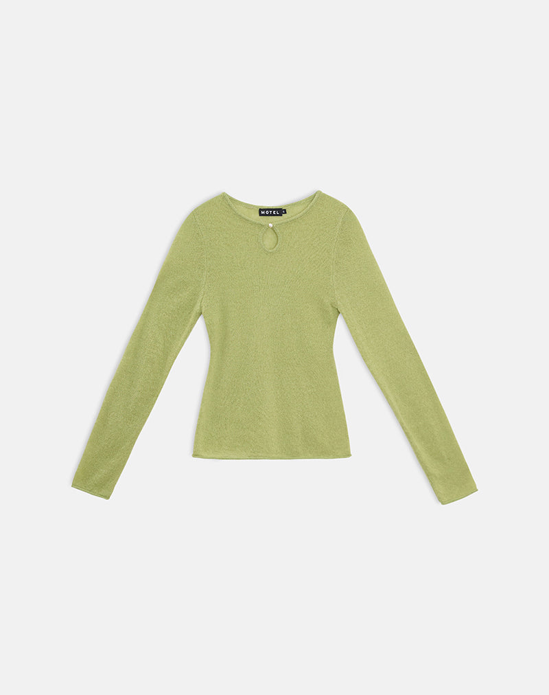 Image of Jenya Long Sleeve Top in Knit Sage