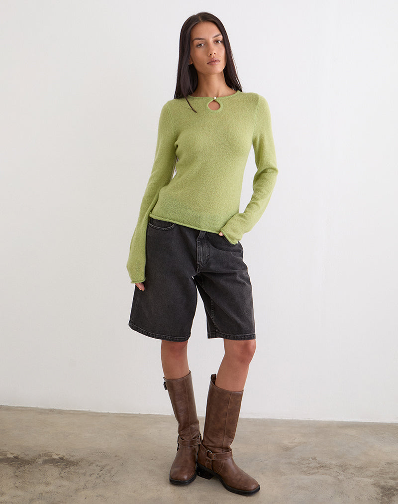 Image of Jenya Long Sleeve Top in Knit Sage