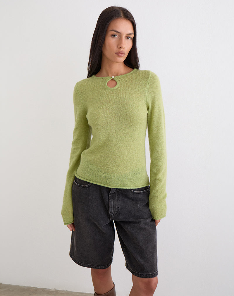 Image of Jenya Long Sleeve Top in Knit Sage