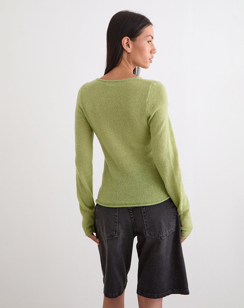 Image of Jenya Long Sleeve Top in Knit Sage