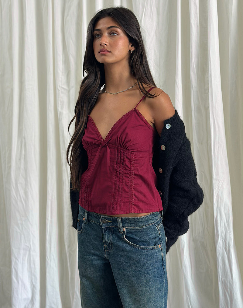 Burgundy Cami Top | Jepuni – motelrocks-com-us