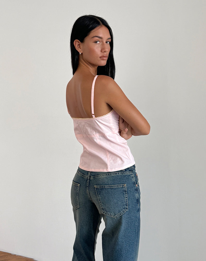 Light Pink Poplin Cami Top | Jepuni – motelrocks-com-us