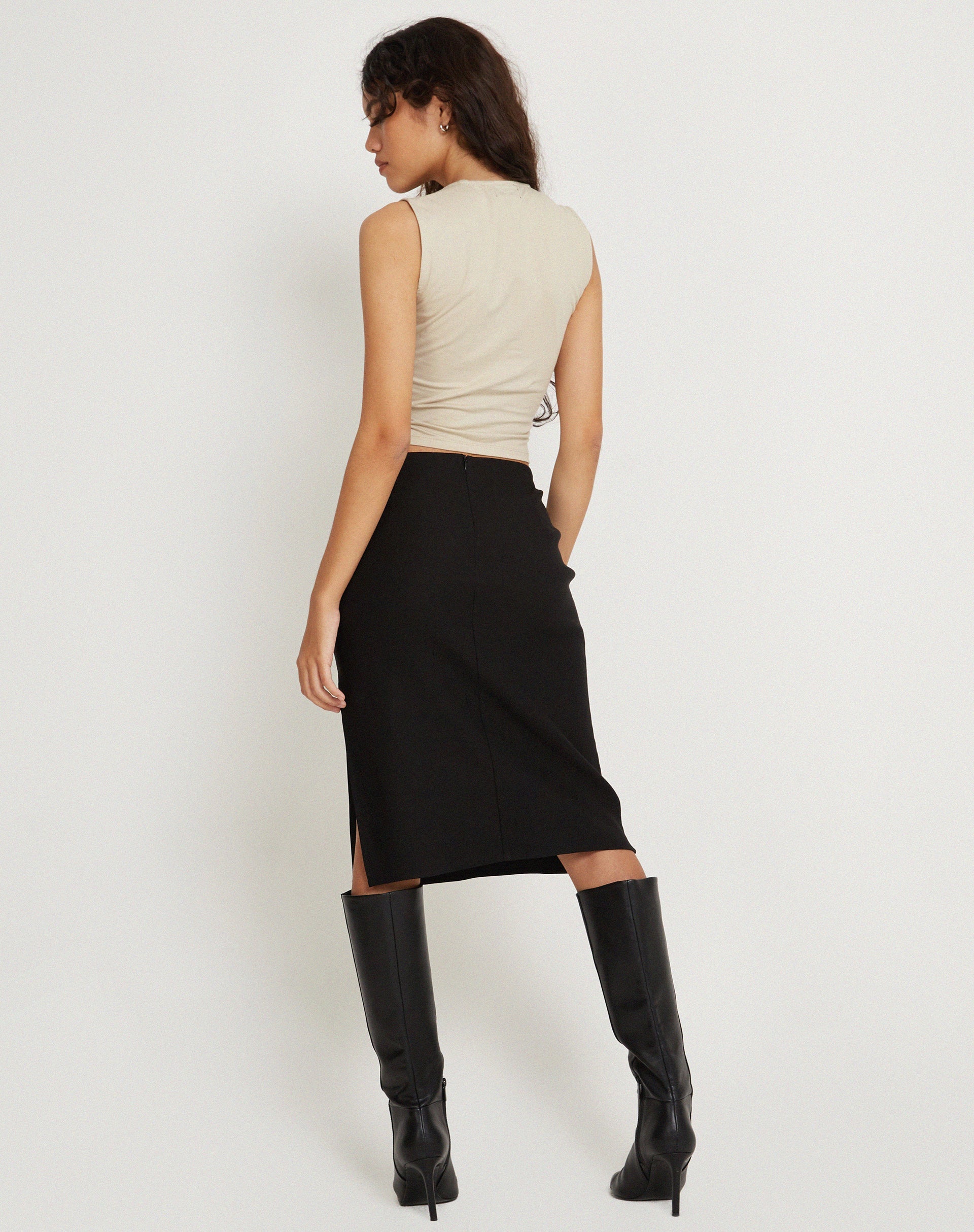 Lycra Coconut Milk Sqaure Neck Crop Top | Jinsu – motelrocks-com-us