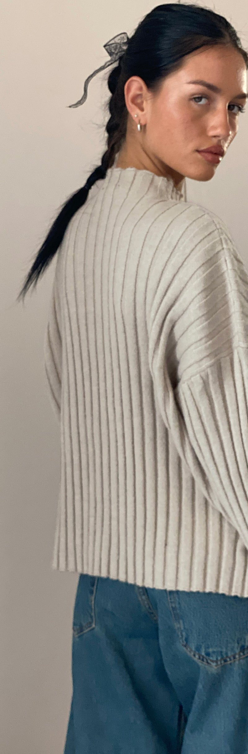 3740 Ecru Knitted Jumper 