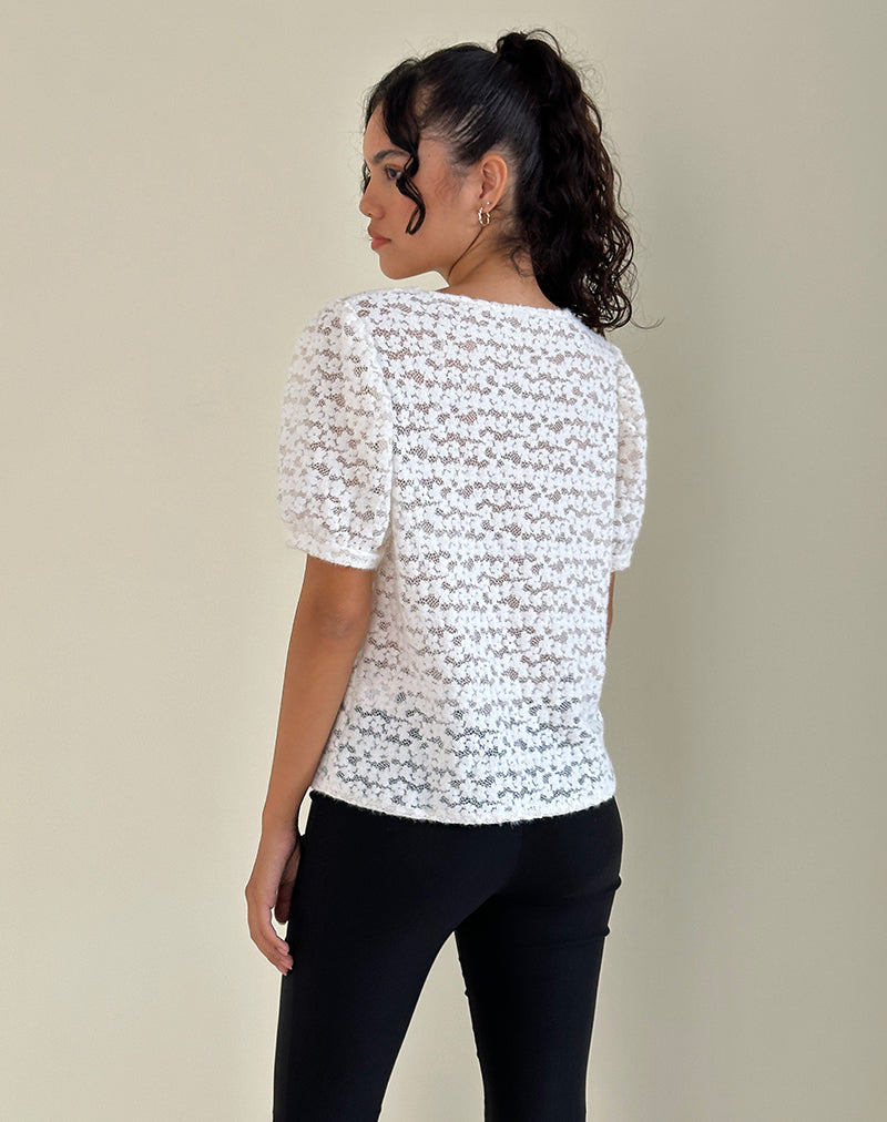 Image of Kaelyn Top in Dahlia Lace Ivory