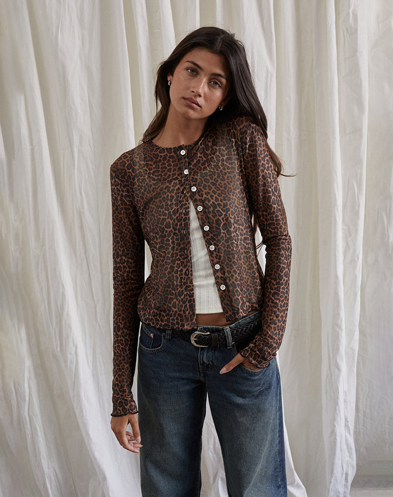 Image of Kahula Shirt in Mesh Rar Leopard