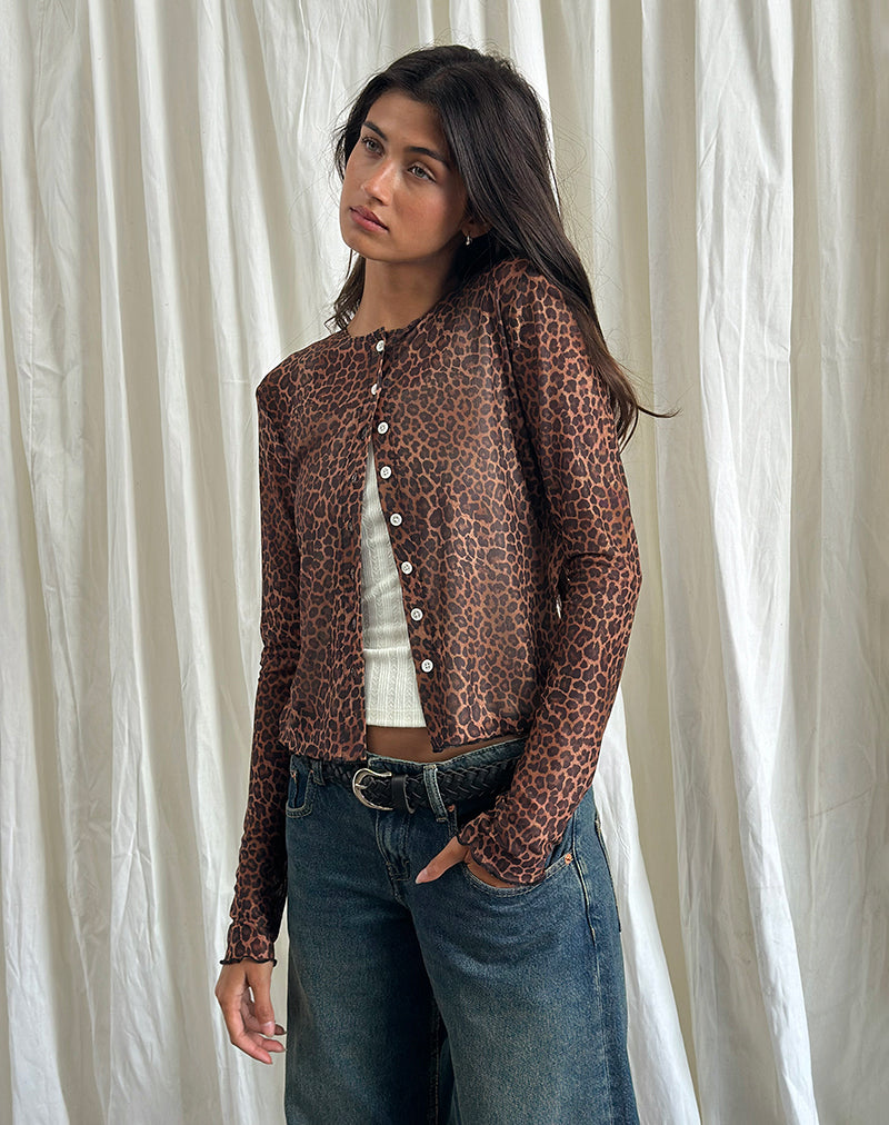 Rar Leopard Print Mesh Shirt | Kahula – motelrocks-com-us