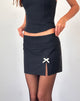 Image of Yanti Mini Skirt in Black with Ivory Bows