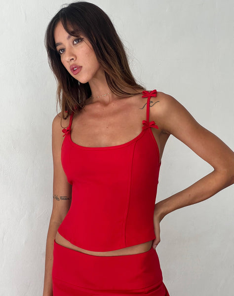 THEREDTHREAD / ザレッドスレッド】S corset camisole petal