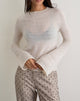 Image of Kaleo Roll Edge Jumper in Knit Ecru