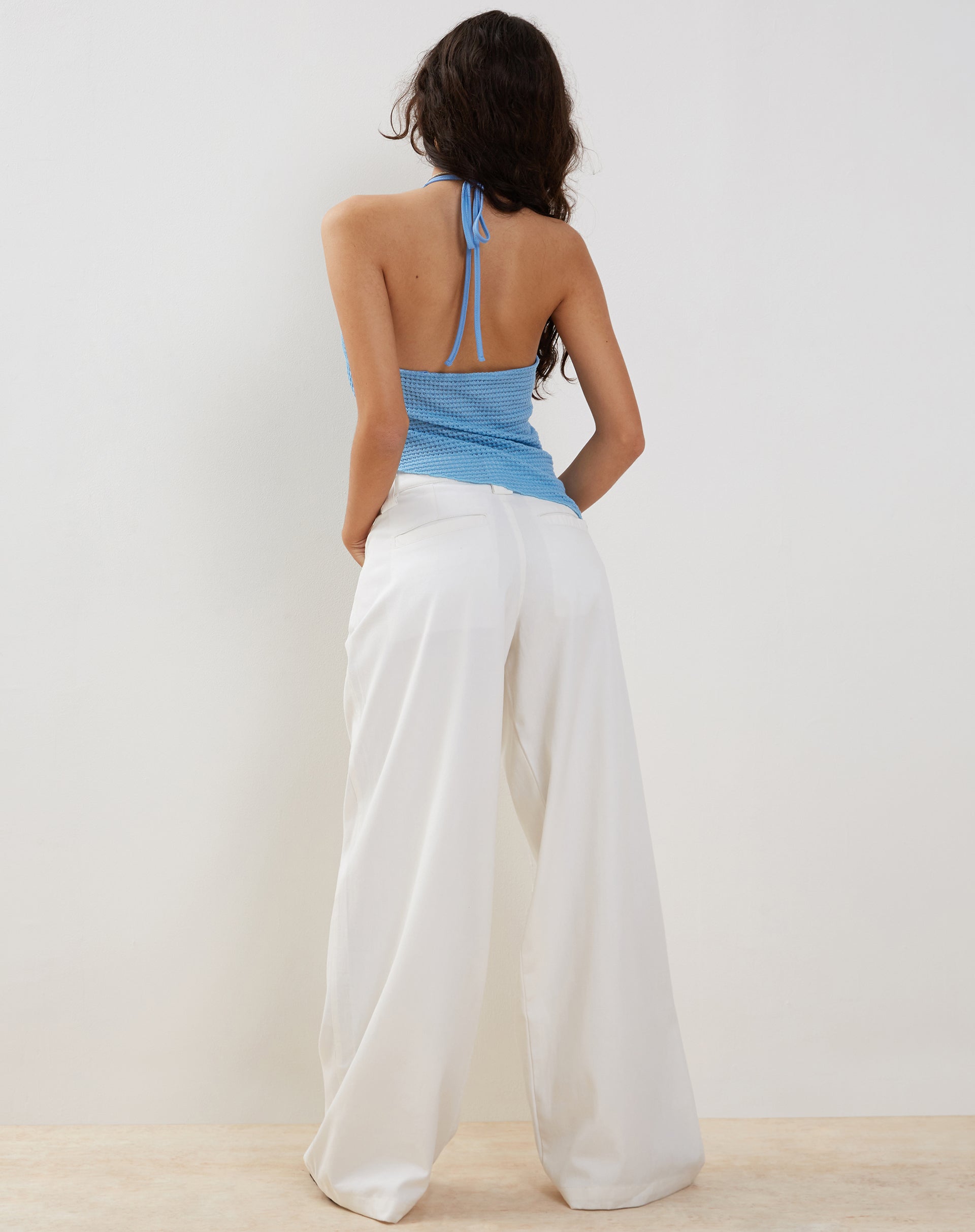 Image of Kaomy Wide Leg Trouser in White