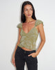 Image of Karaji Top in Moss Petal Olive