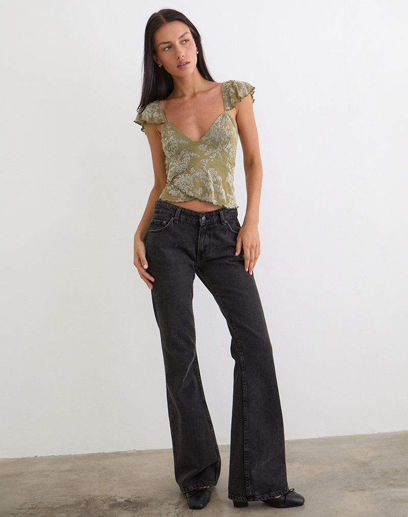 Image of Karaji Top in Moss Petal Olive