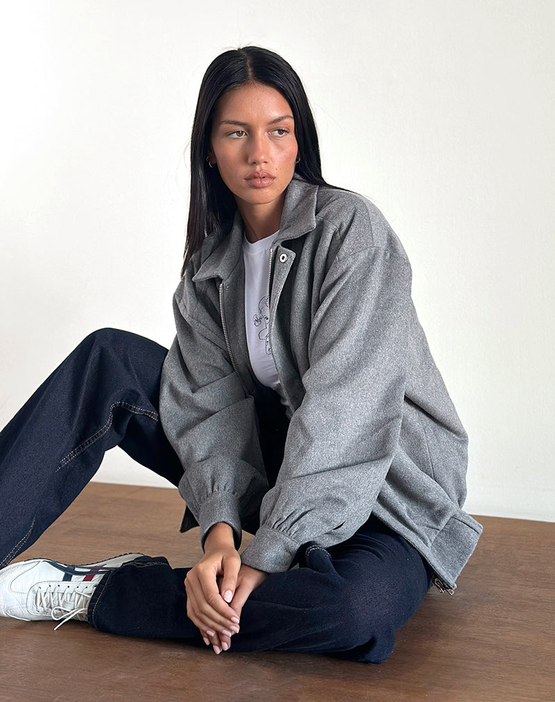 Image of Karinta Jacket in Grey Marl Wool