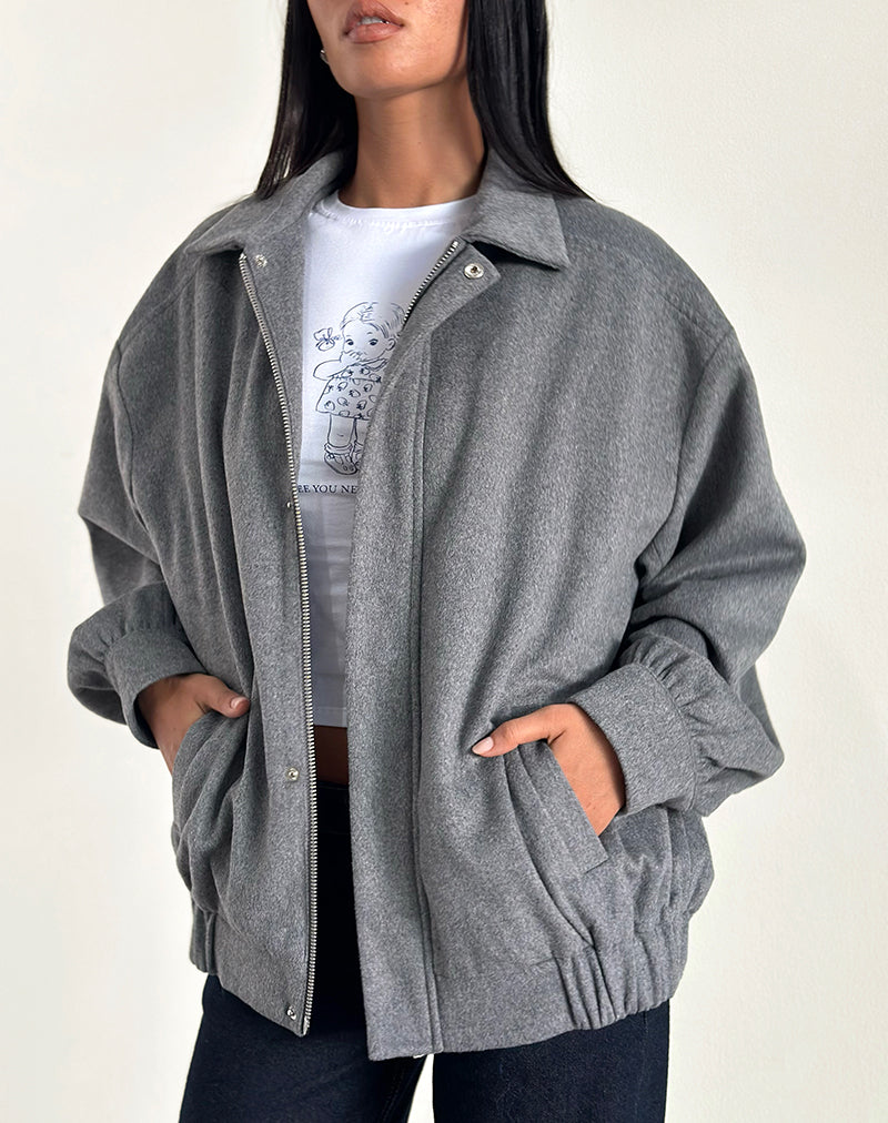 Karinta Jacket in Grey Marl Wool